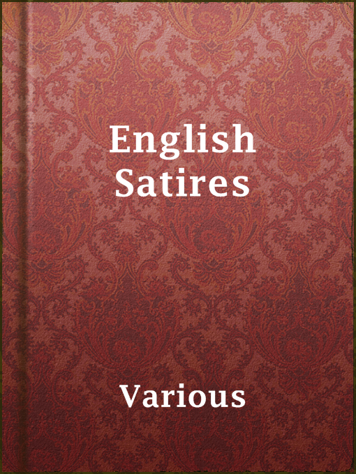 Title details for English Satires by Various - Available